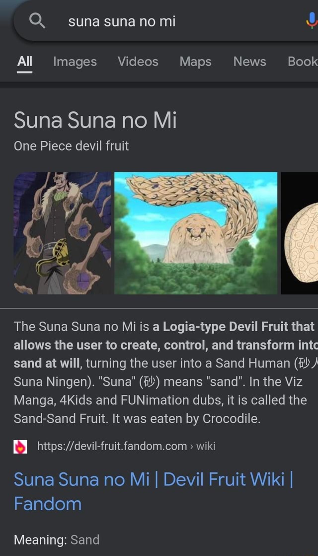 Suna Suna No Mi (sand-sand Fruit)