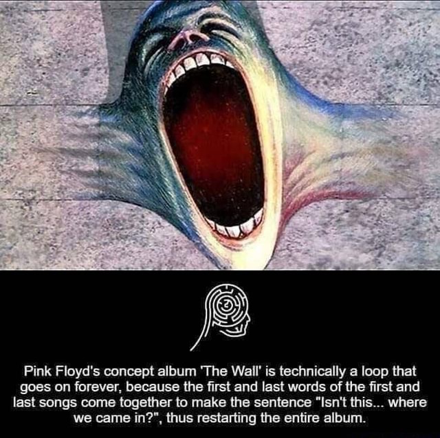 Pink Floyd's concept album 'The Wall' is technically a loop that goes ...
