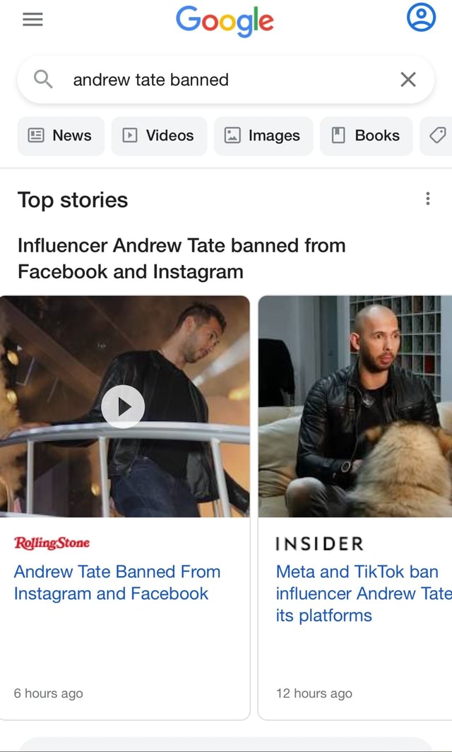 Influencer Andrew Tate Banned From Facebook And Instagram The Oldham