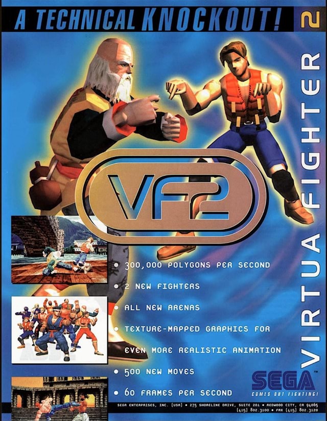 Virtua Fighter 2 - Arcade - Videogames Advert In The Early '90s ...