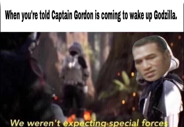 When You Re Told Captain Gordon Is Coming To Wake Up Godzilla