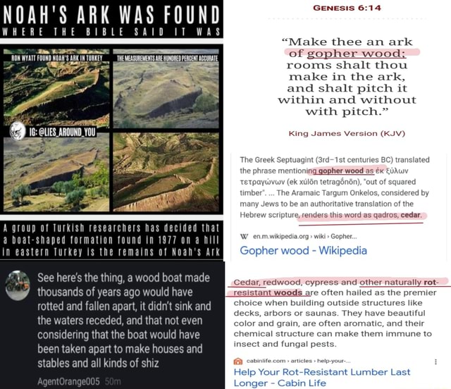 GENESIS AlD IT "Make thee an ark of gopher wood rooms shalt thou make