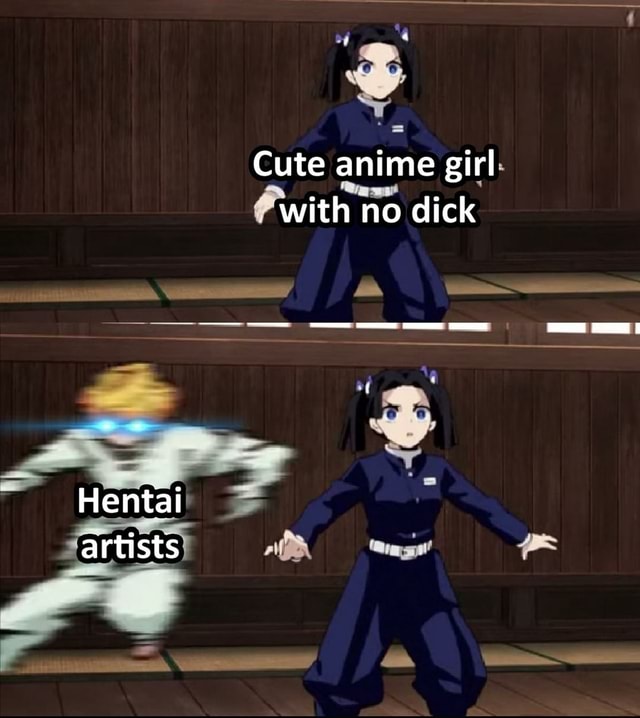 Cute anime girl with no dick Hen…