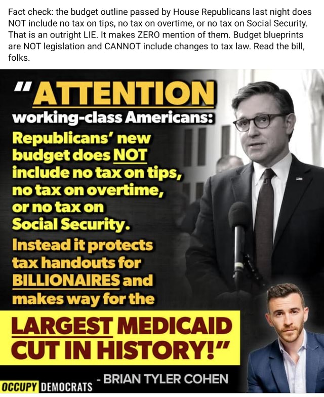 Fact check: the budget outline passed by House Republicans last night ...