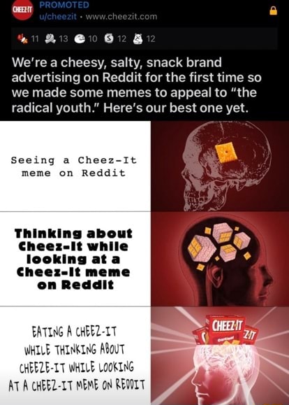 Meme Reddit ad from Zesty