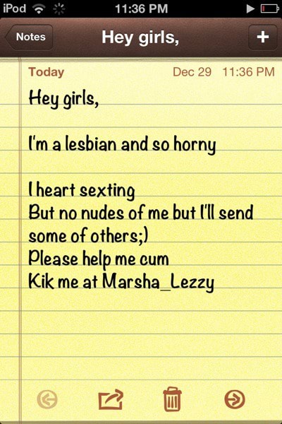 Horny girls sexting