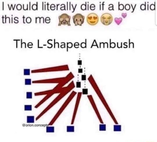 I Would Literally Die If A Boy Did The L Shaped Ambush