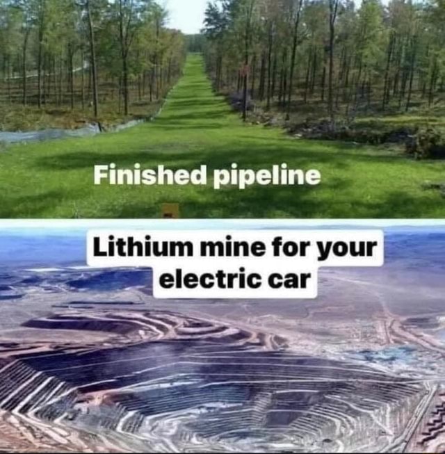 Finished pipeline Lithium mine for your electric car SSS - iFunny