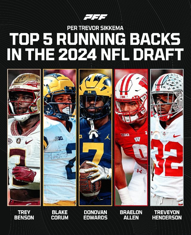 \ AL PER TREVOR ING TOP 5 RUNNING BACKS IN THE 2024 NFL DRAFT TREY