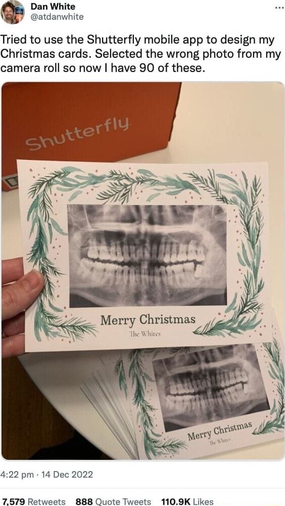 Qe Dan White @atdanwhite Tried to use the Shutterfly mobile app to ...