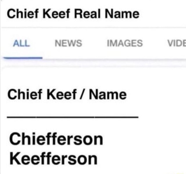 Chief Keef Real Name - )