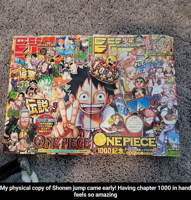 By My Physical Copy Of Shonen Jump Came Early Having Chapter 1000 In Hand Feels So Amazing My Physical Copy Of Shonen Jump Came Early Having Chapter 1000 In Hand Feels So Amazing