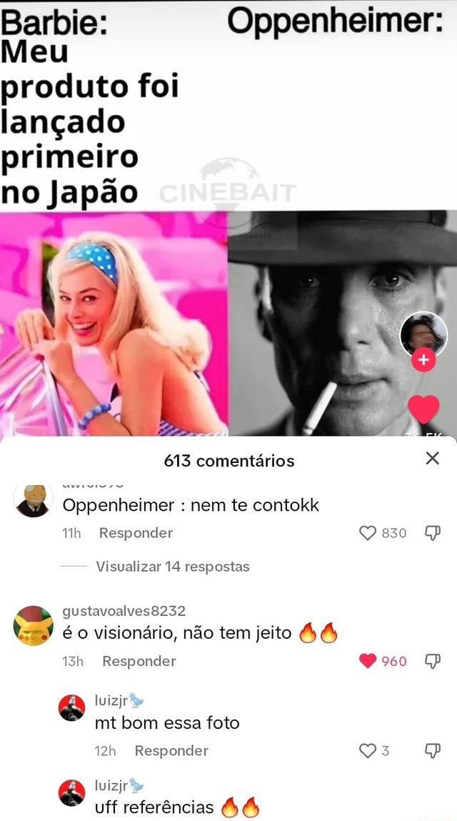 Barbie Oppenheimer Meu Produto Foi Lançado Primeiro No Japão 613