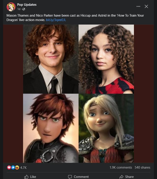 New Httyd Movie Got Cast - Pop Updates Sr. X Mason Thames And Nico ...