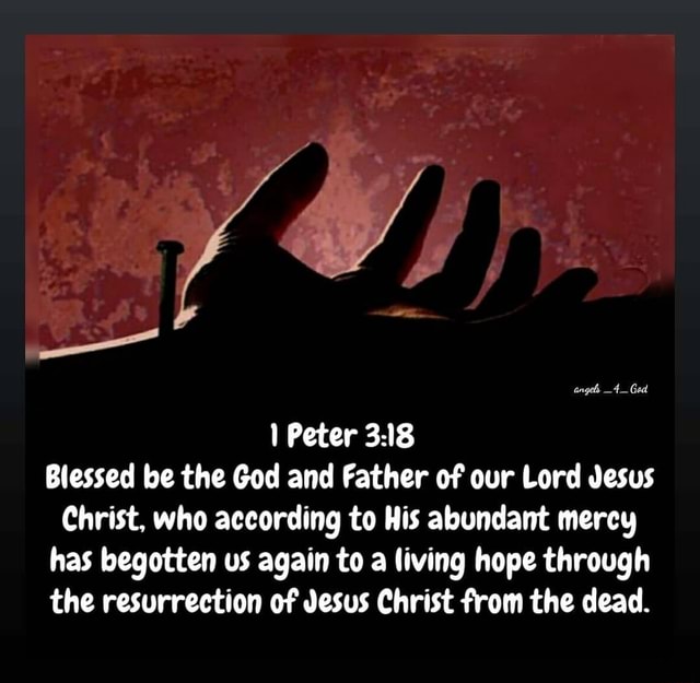 I Peter 3:18 Blessed be the God and Father of“ our Lord Jeso; Christ ...