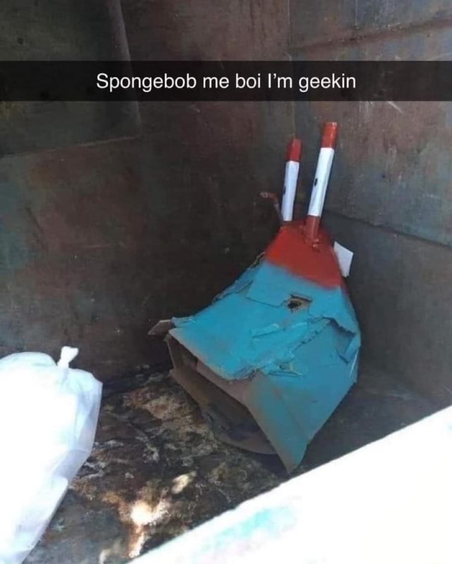 Spongebob me boi I'm geekin - iFunny