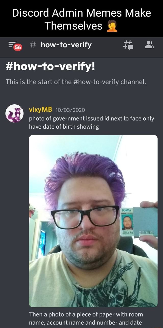Discord Admin Memes Make te Themselves how-to-verify #how-to-verify ...