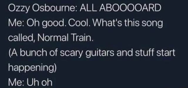 ozzy osbourne normal train