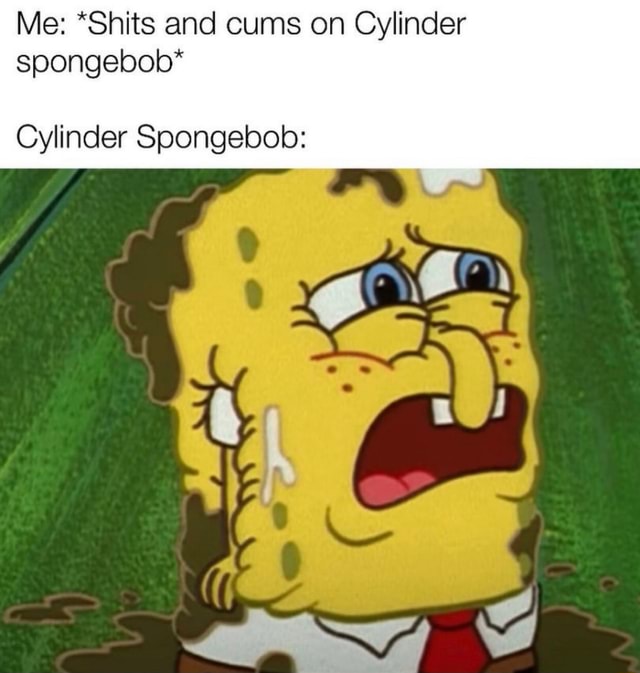 Me: *Shits and cums on Cylinder spongebob* Cylinder Spongebob: - iFunny