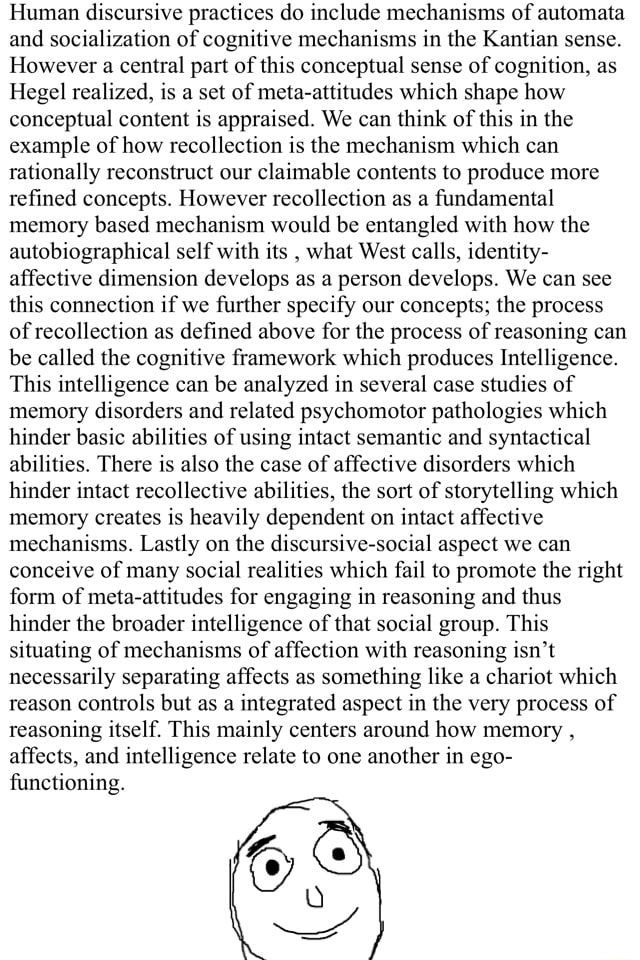 Human discursive practices do include mechanisms of automata and ...