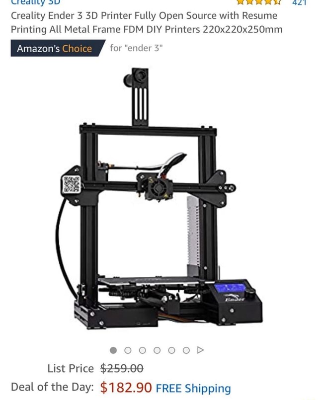 Creality Ender 3 3D Printer Fully Open Source with Resume Printing All