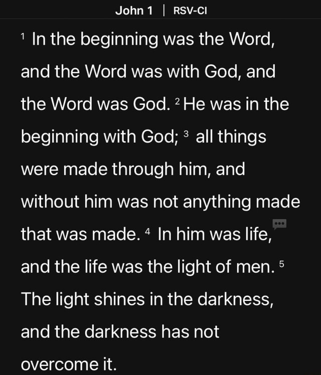 John RSV-CI In the beginning was the Word, and the Word was with God ...