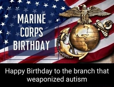 MARINE CORPS -BIRTHDAY Happy Birthday to the branch that weaponized ...