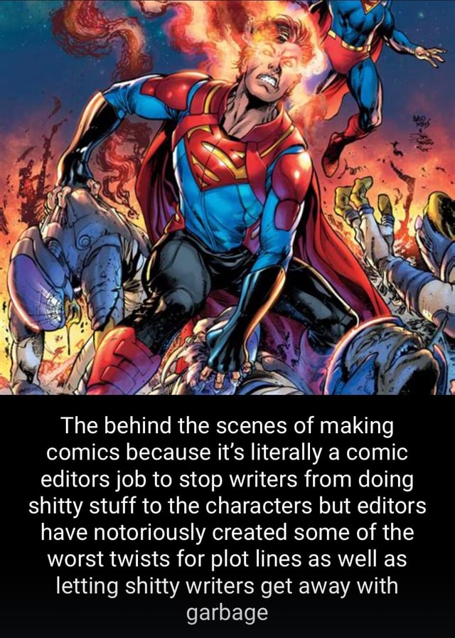 The behind the scenes of making comics because it's literally a comic ...