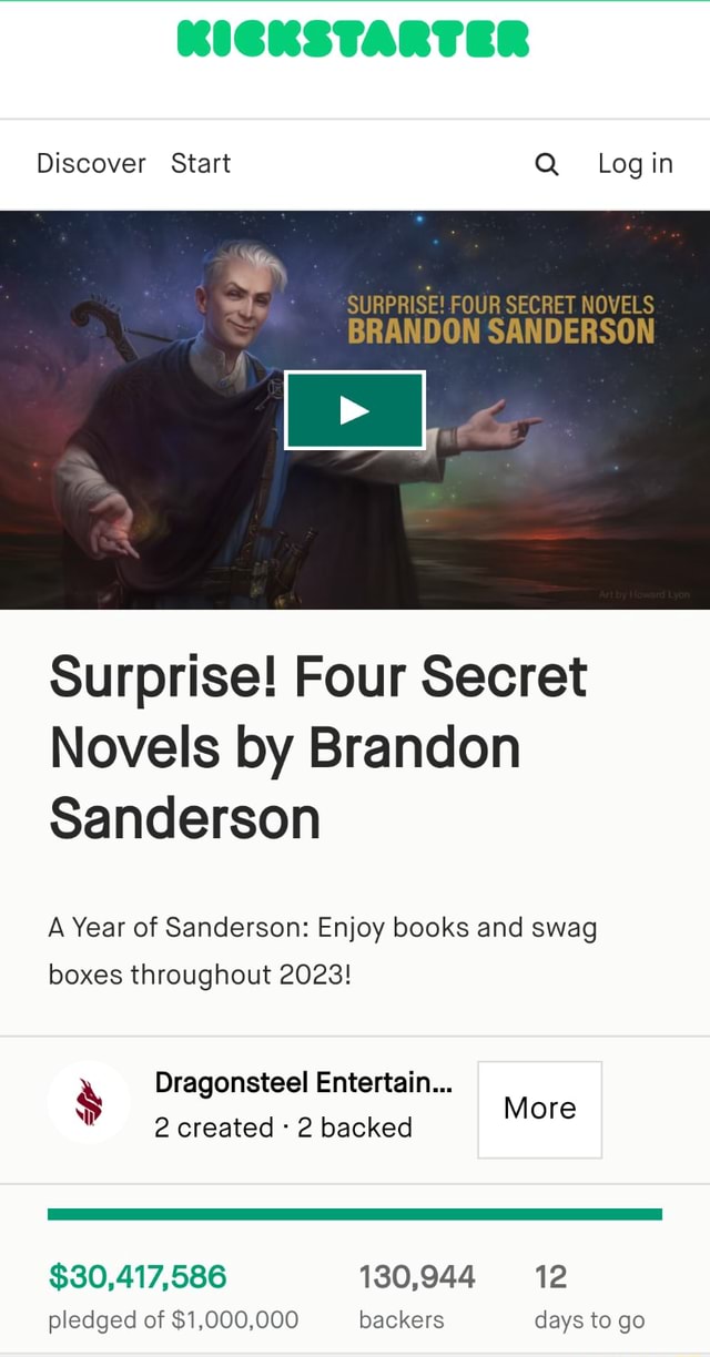 Discover Start Q Login SURPRISE! FOUR SECRET NOVELS BRANDON SANDERSON