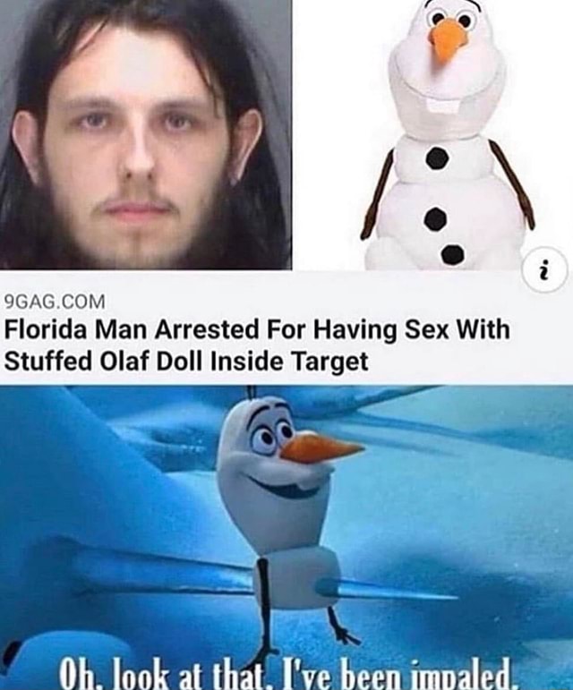 Florida Man Arrested For Having Sex With Stuffed Olaf Doll Inside