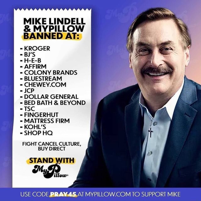 MIKE LINDELL MYPILLOW KROGER B'S HEB AFFIRM = COLONY BRANDS