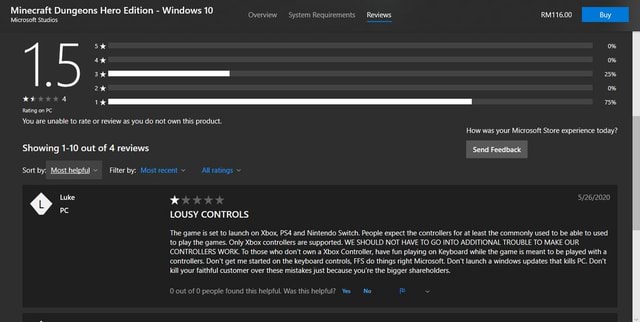 Minecraft Dungeons Hero Edition Windows 10 Microsoft