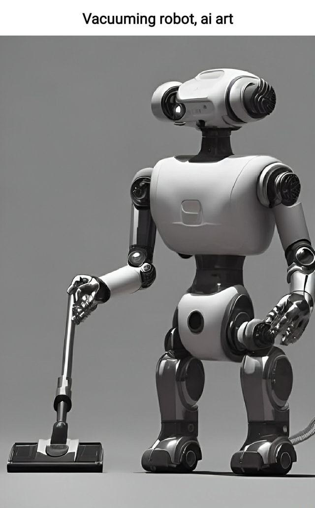 Vacuuming robot, ai art CC iFunny Brazil