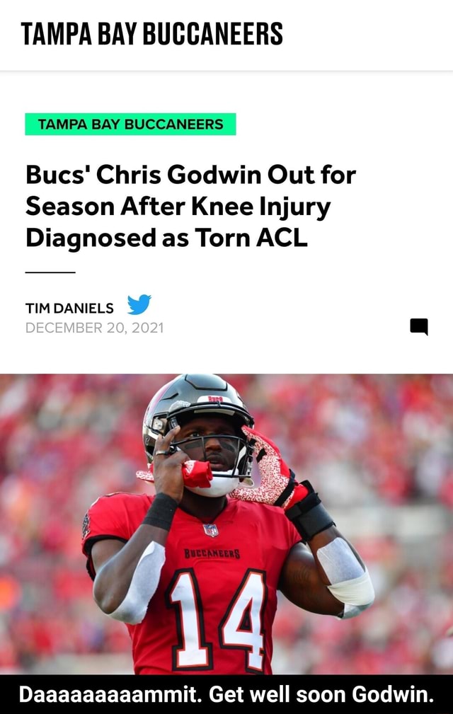 Tampa Bay Buccaneers' Chris Godwin out for season with torn ACL 