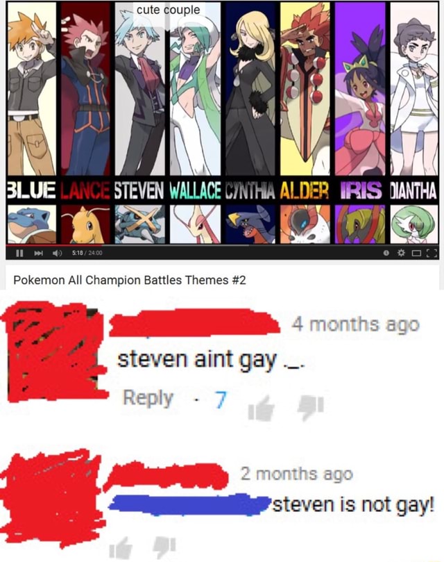 Pokemon All Champion Battles Themes 2 Steven Aint Gay