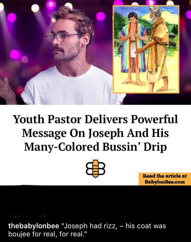 Youth Pastor Delivers Powerful Message On Joseph And His Many-Colored ...