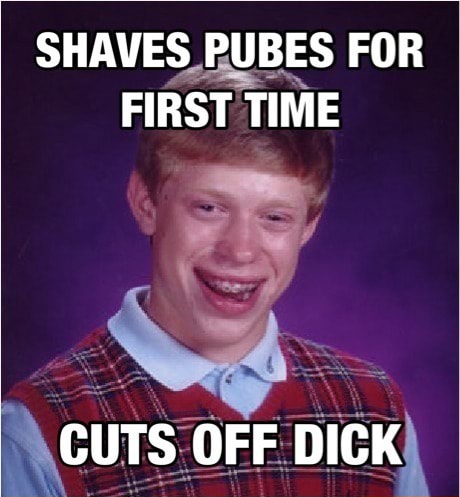 SHAVES PUBES FOR FIRST ME - )