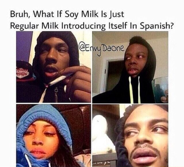 Bruh, What If Soy Milk Is Just Regular Milk Introducing Itself In