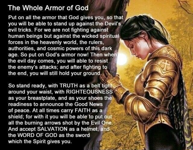 The Whole Armor of God Put on all the armor that God gives you, so that ...