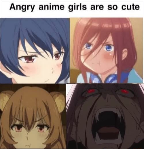 Angry anime girls are so cute 