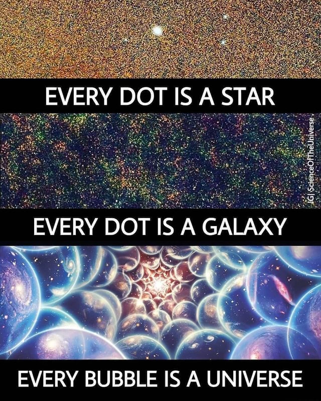 EVERY DOTIS A STARI EVERY DOT IS A GALAXY EVERY BUBBLE IS A UNIVERSE ...