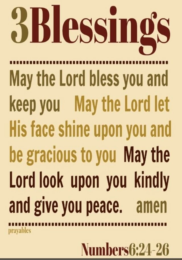 Dblessings May The Lord Bless You And Keep You May The Lord Let His 