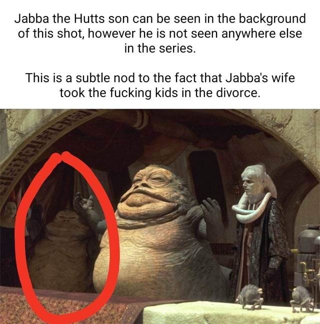 Jabba The Hutts Son Can Be Seen In The Background Of This Shot, However ...