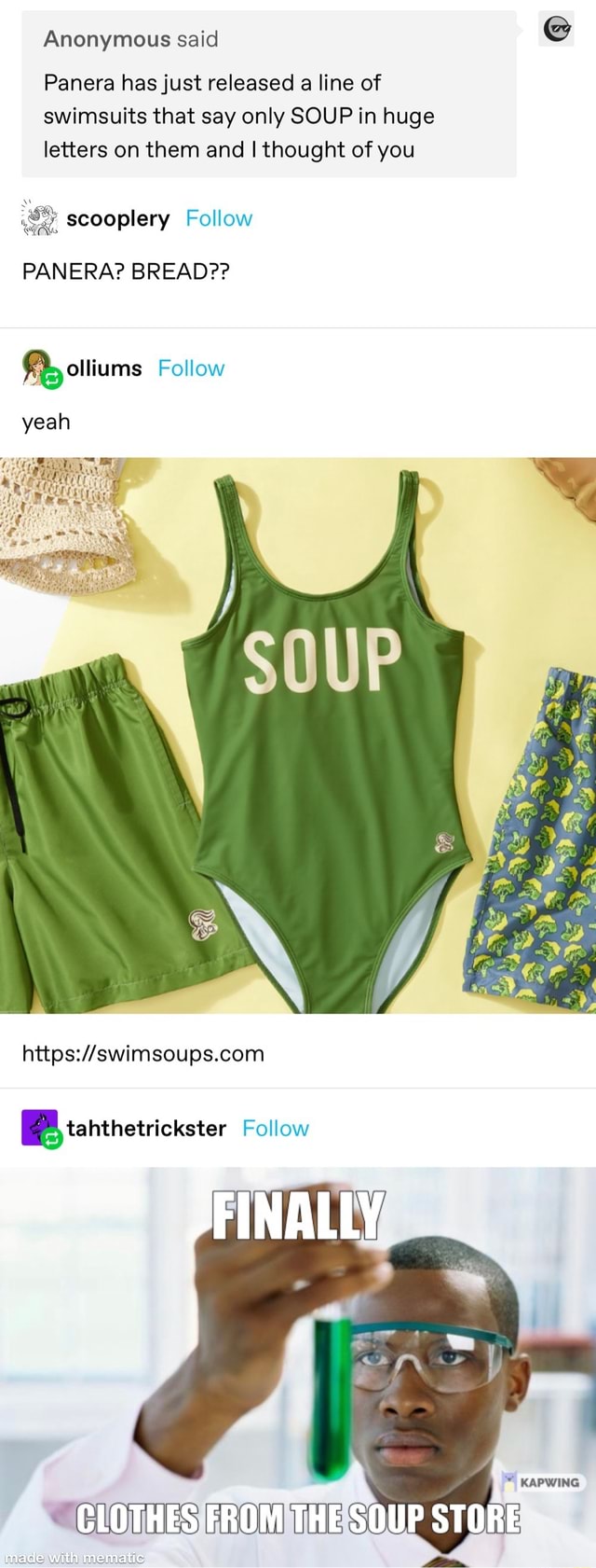 panera bread soup bathing suit