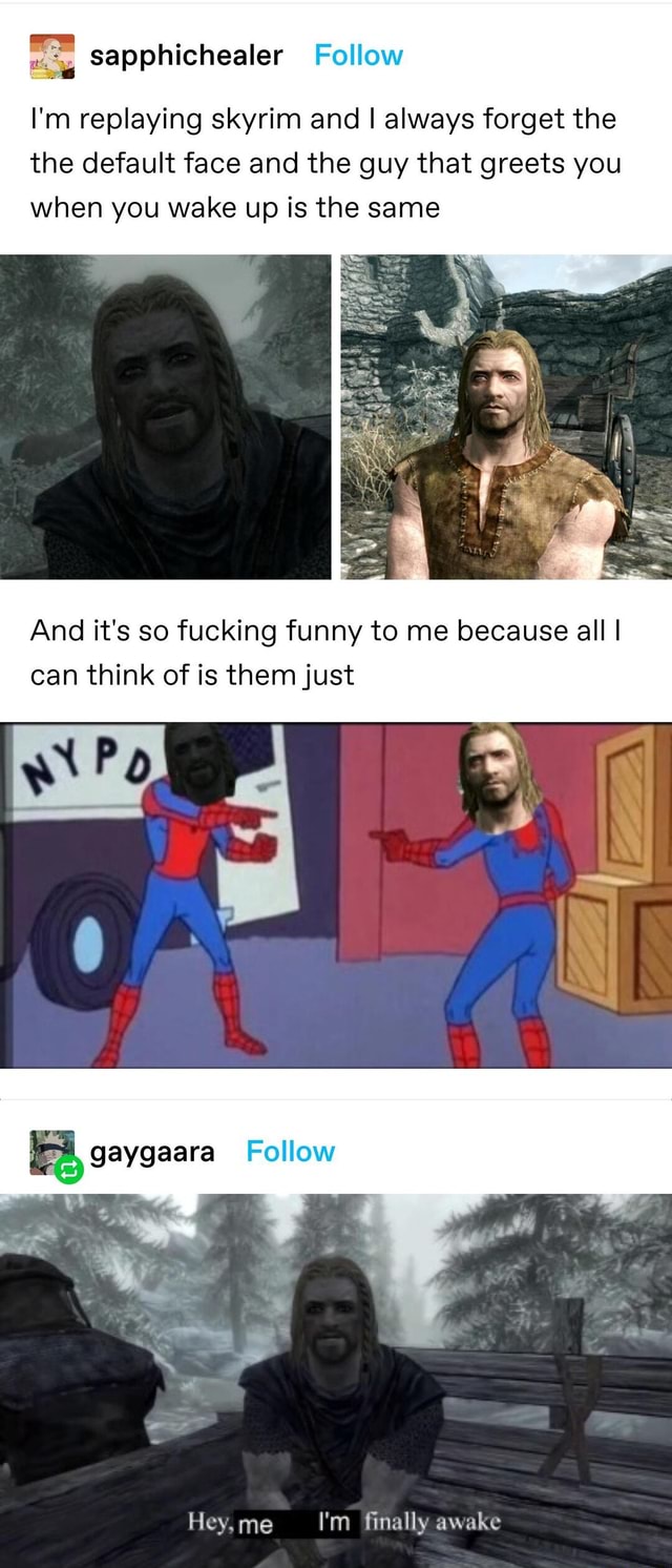 skyrim face to face