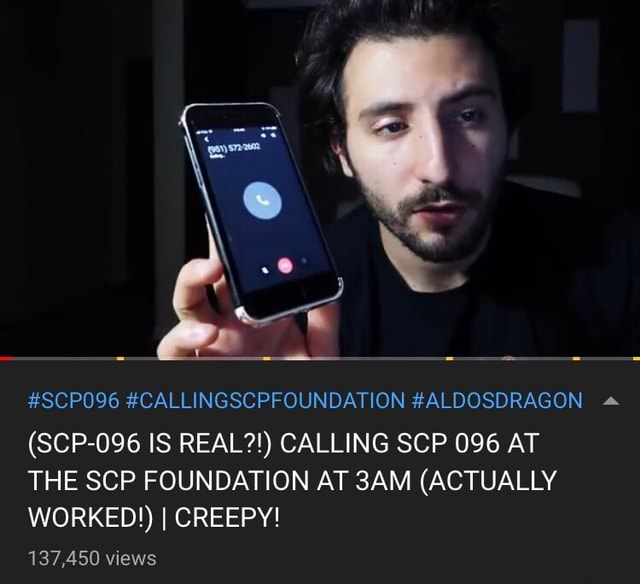 Scp096 Callingscpfoundation Aldosdragon A Scp 096 Is Real Calling Scp 096 At The Scp Foundation At 3am Actually Worked I Creepy Ifunny