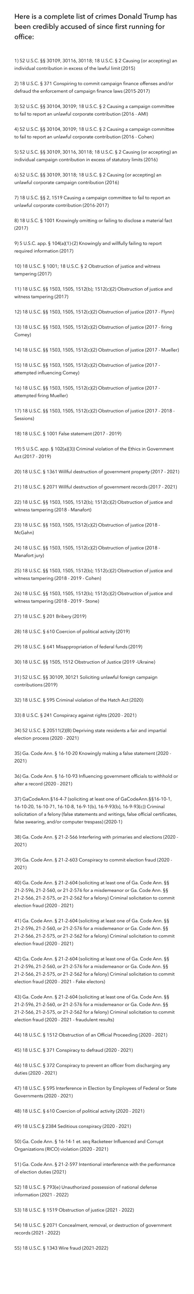 Here Is A Complete List Of Crimes Donald Trump Has Been Credibly here-is-a-complete-list-of-crimes-donald-trump-has-been-credibly