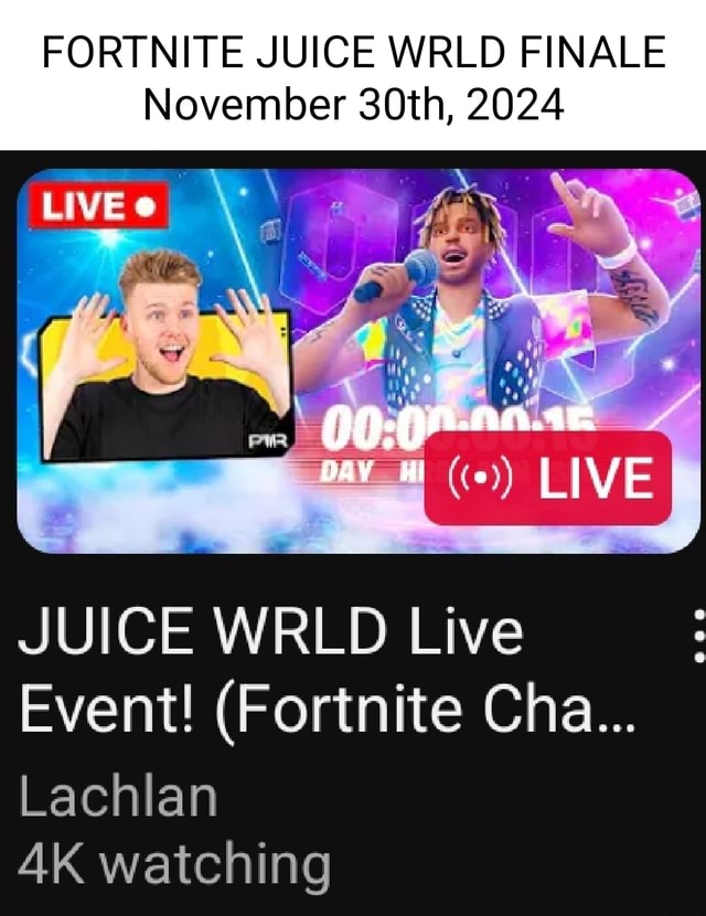 FORTNITE JUICE WRLD FINALE November 30th, 2024 LIVE JUICE WRLD Live ...