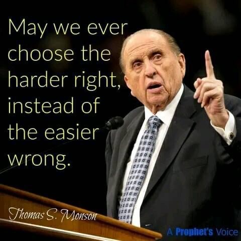 May we ever choose the harder right, instead of the easier wrong. tomas ...