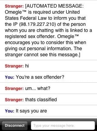 Message sex offender omegle 'Cuddling' session